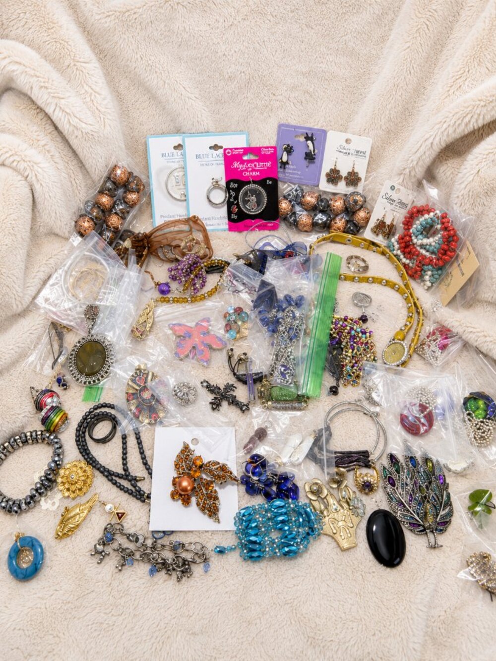 2.15lb Huge Lot of Costume Jewelry - 99% Wearable/Resellable - Lot B